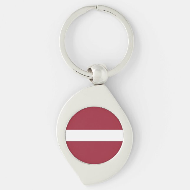 Latvia Flag Key Ring (Front)