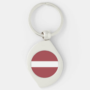 Latvia Flag Key Ring