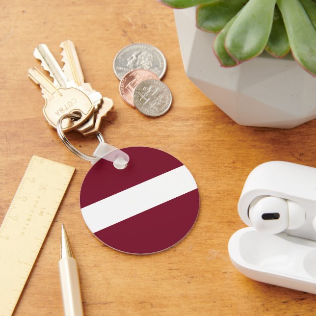 Latvia flag key ring (Desk)