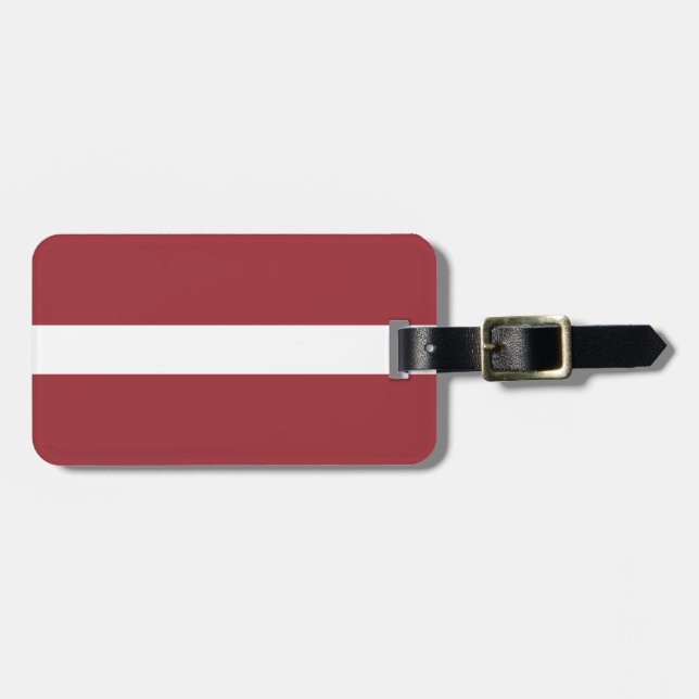 Latvia Flag Luggage Tag (Front Horizontal)