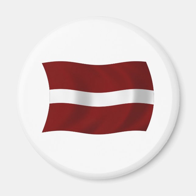 Latvia Flag Magnet (Front)