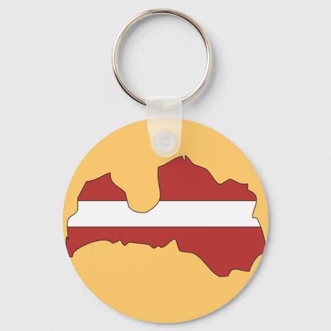 Latvia flag map key ring (Front)