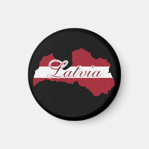 Latvia Flag , Map of LATVIA Latvian Gift Magnet
