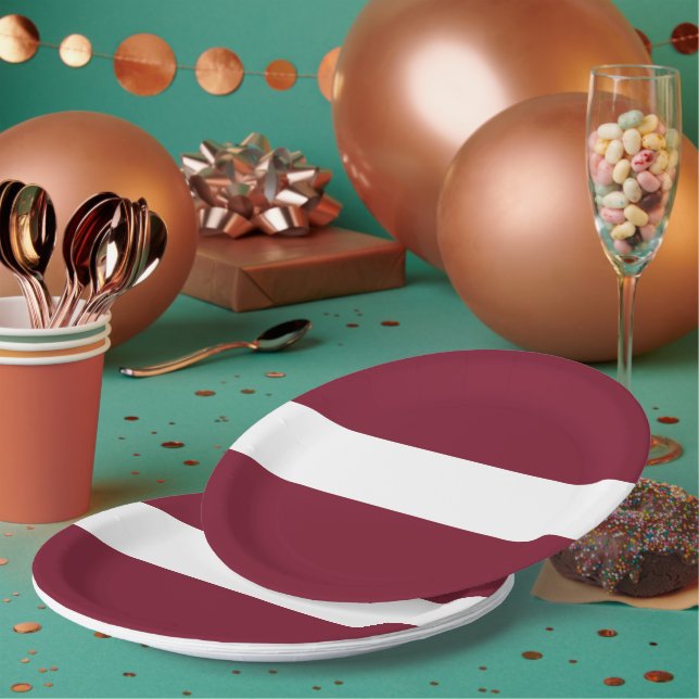 Latvia flag paper plate (Multi)
