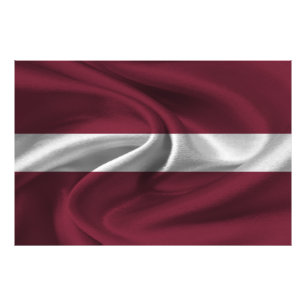Latvia Flag Photo Print