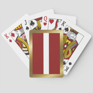 Latvia Flag Playing Cards
