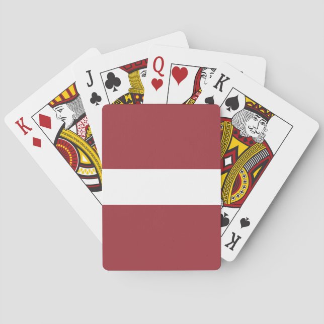Latvia Flag Playing Cards (Back)