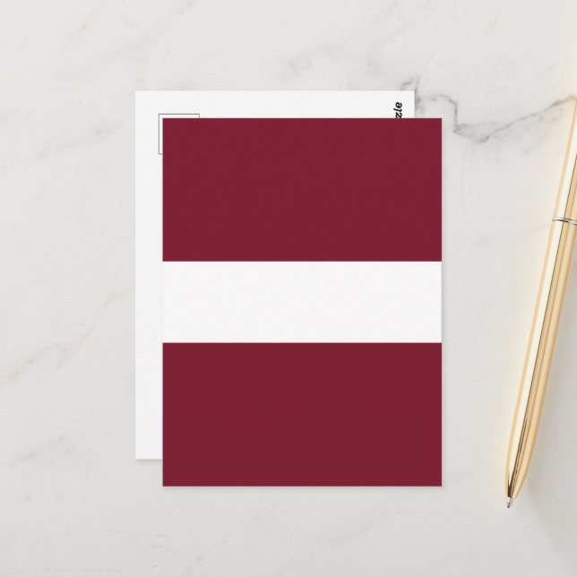 Latvia flag postcard (Front/Back In Situ)