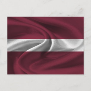 Latvia Flag Postcard