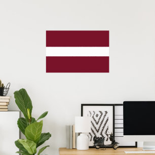 Latvia flag poster