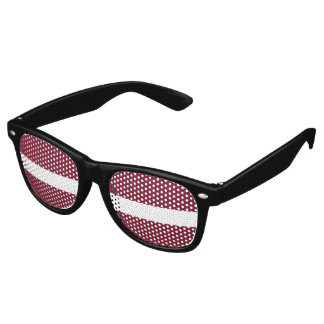 Latvia flag retro sunglasses