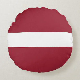 Latvia Flag Round Cushion