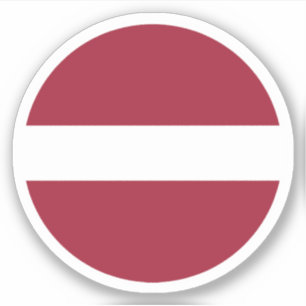 Latvia Flag Round Sticker