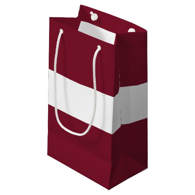 Latvia flag small gift bag (Front Angled)