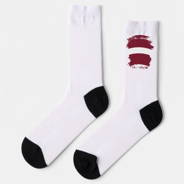 Latvia flag socks (Left)