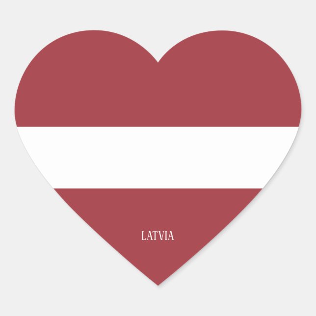 Latvia Flag Splendid Patriotic Heart Sticker (Front)