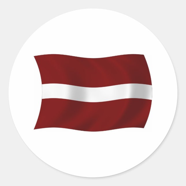 Latvia Flag Sticker (Front)