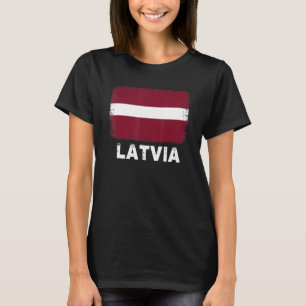 Latvia Flag Support Latvian People Women Men T-Shirt
