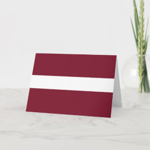 Latvia flag thank you card