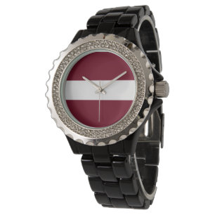 Latvia flag watch