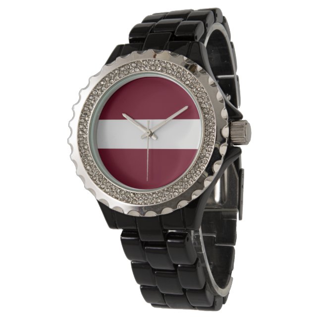 Latvia flag watch (Angled)