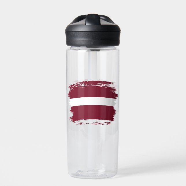 Latvia flag water bottle (Front)