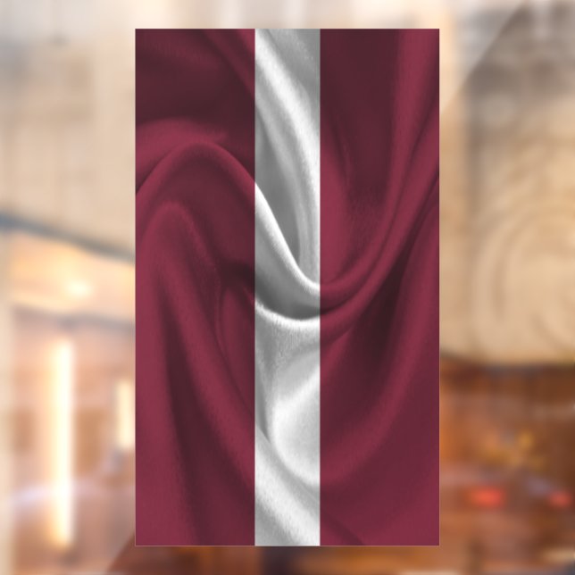 Latvia Flag Window Cling (Sheet 2)