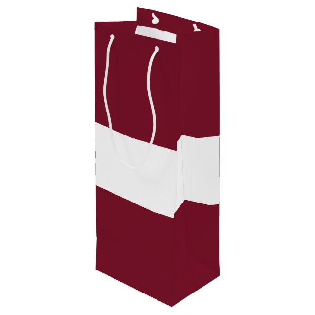 Latvia flag wine gift bag (Back Angled)