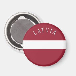 Latvia Flag (with editable text) Magnet