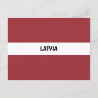 Latvia Flag (With Label)