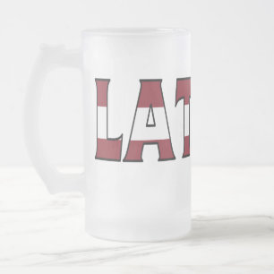 Latvia Frosted Mug