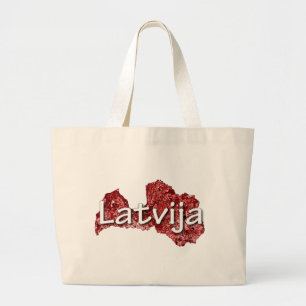 Latvia Large Tote Bag
