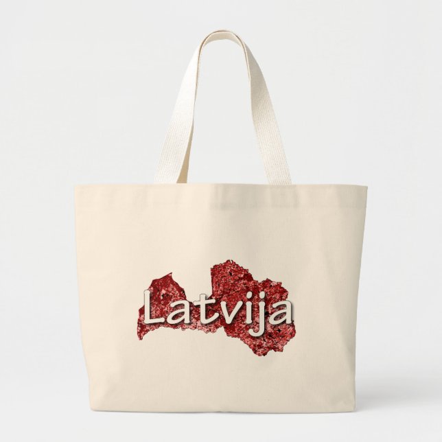 Latvia Large Tote Bag (Front)