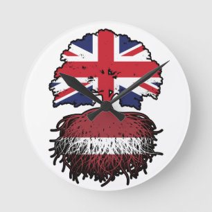 Latvia Latvian British UK United Kingdom Britain Round Clock