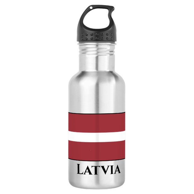 Latvia (Latvian) Flag 532 Ml Water Bottle (Front)