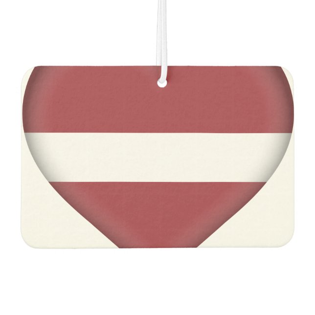 Latvia (Latvian) Flag Car Air Freshener (Front)