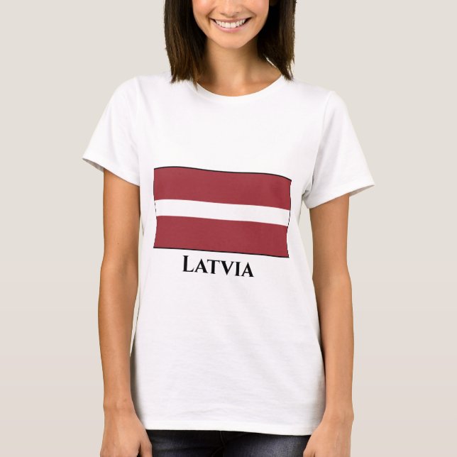Latvia (Latvian) Flag T-Shirt (Front)