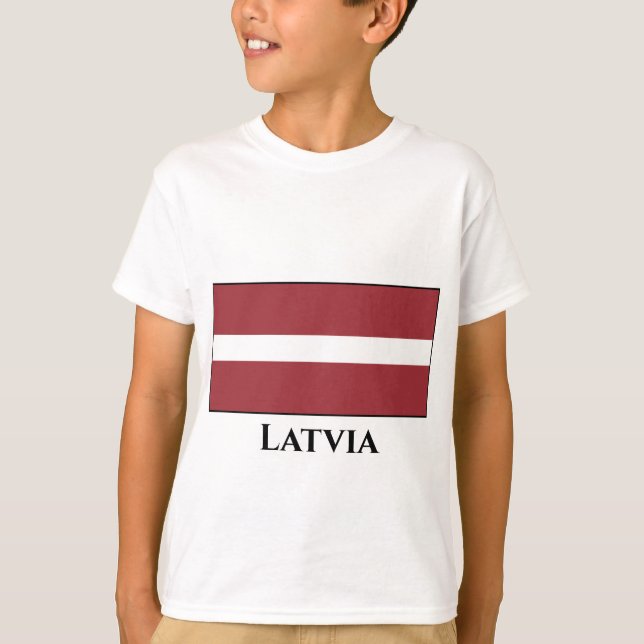Latvia (Latvian) Flag T-Shirt (Front)