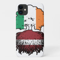 Latvia Latvian Irish Ireland Tree Roots Flag