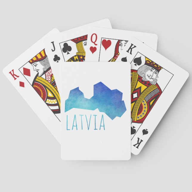 Latvia Map Playing Cards (Back)