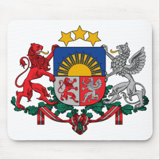 Latvia Official Coat Of Arms Heraldry Symbol Mouse Mat
