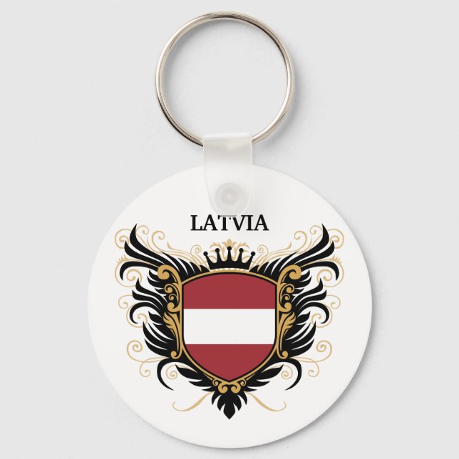 Latvia [personalise] key ring (Front)