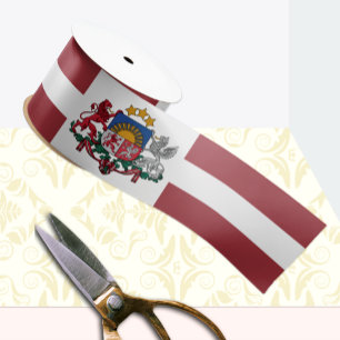 Latvia Ribbon, Emblem, patriotic, Latvian Flag Satin Ribbon