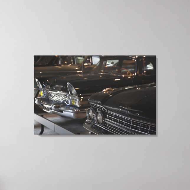 Latvia, Riga, Riga Motor Museum, cars of the Canvas Print (Front)