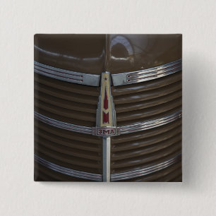 Latvia, Riga, Riga Motor Museum, hood ornament 15 Cm Square Badge