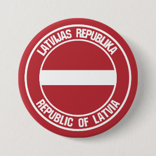 Latvia Round Emblem 7.5 Cm Round Badge