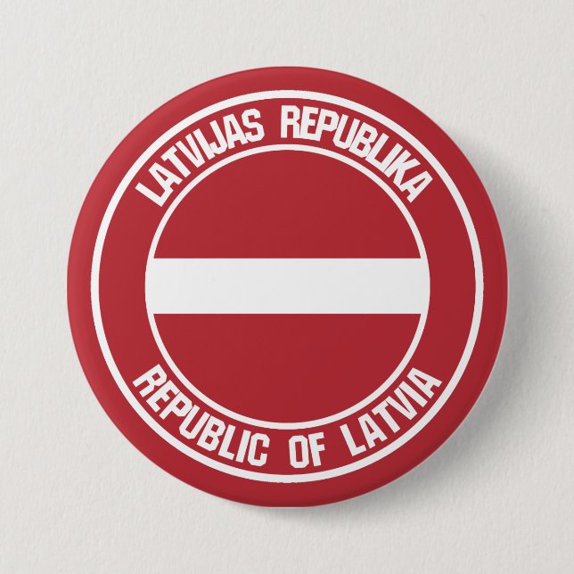 Latvia Round Emblem 7.5 Cm Round Badge (Front)