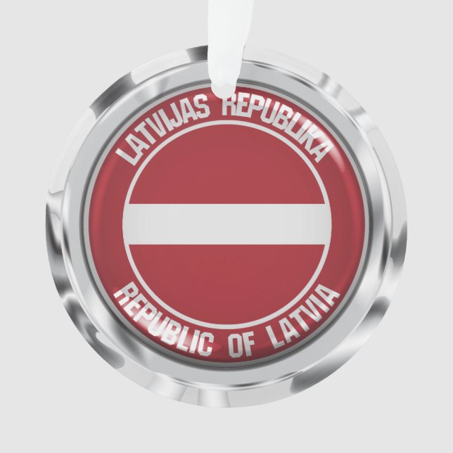 Latvia Round Emblem Ornament (Front)