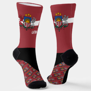 Latvia Socks, Latvian flag colours / sports Socks