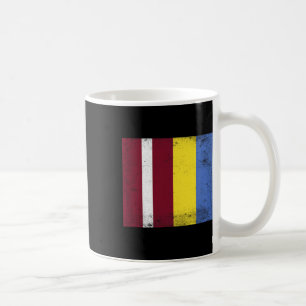 Latvia Ukraine Flag Design Pride Latvian Ukranian Coffee Mug